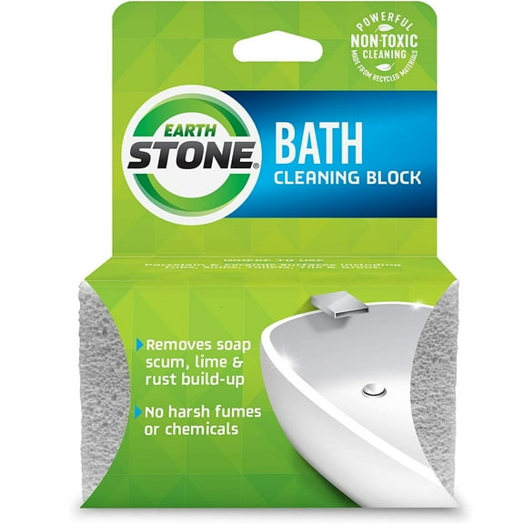 EarthStone Bath Cleaning Block, Chemical-Free Eco-Friendly Bathroom Cleaner