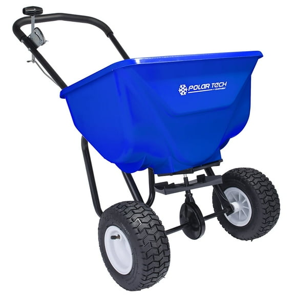 EarthWay Polar Tech 50 LB Ice Melt and Rock Salt Blue Spreader 90950