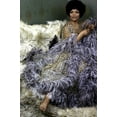 thumbnail image 1 of Eartha Kitt wearing a fur and animal print robe Photo Print  (24 x 30), 1 of 1