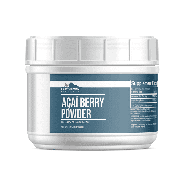 Earthborn Elements Acai Berry Powder, 1.25 lb, Superfood, Smoothies & Shakes