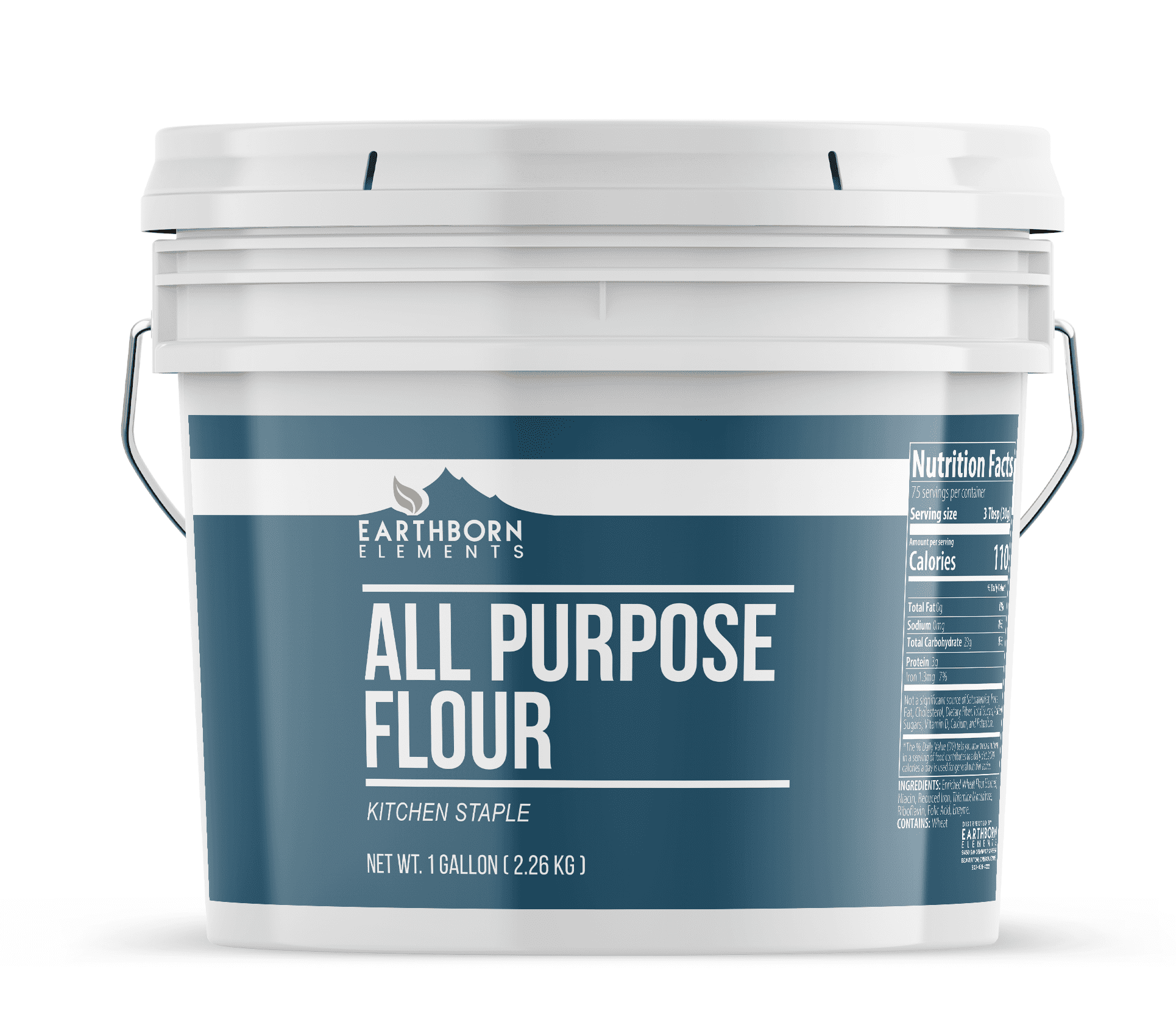 Earthborn Elements All-Purpose Bleached Wheat Flour 1 Gallon Bucket