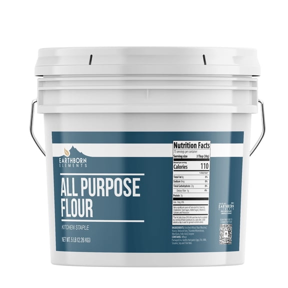 Earthborn Elements All Purpose Flour 1 Gallon Bucket, Kitchen Staple, Food Storage