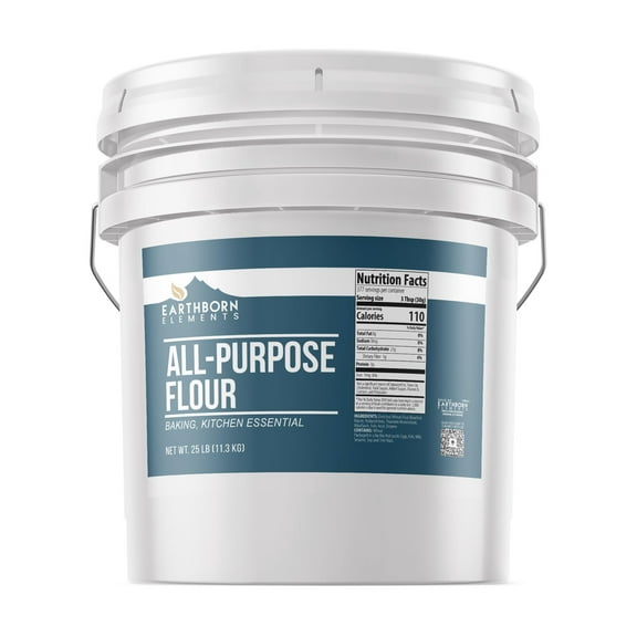 Earthborn Elements All-Purpose Flour, 5 Gallon Bucket, Bulk Size, Kitchen Essential, Baking & Cooking