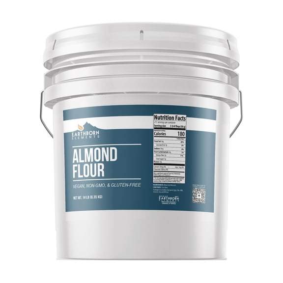 Earthborn Elements Almond Flour 3.5 Gallon Bucket, Extra Fine Powder, Grown in California