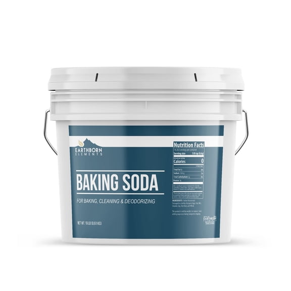 Earthborn Elements Baking Soda 2 Gallons Sodium Bicarbonate, Cooking, Cleaning & Deodorizing