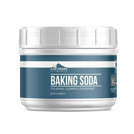 Earthborn Elements Baking Soda 2 lb Sodium Bicarbonate, Cooking, Cleaning & Deodorizing
