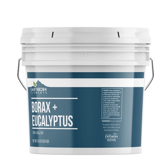 Earthborn Elements Borax Essential Oil Eucalyptus Scented, 1 Gallon Bucket, Clean & Refreshing Scent, Laundry Additive