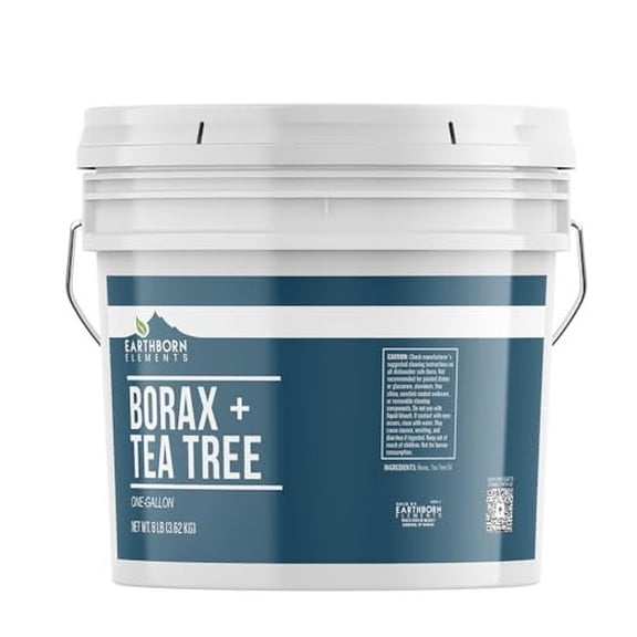 Earthborn Elements Borax with Tea Tree Essential Oil, 1 Gallon Bucket, Laundry Booster, Refreshing Scent, Bulk Size