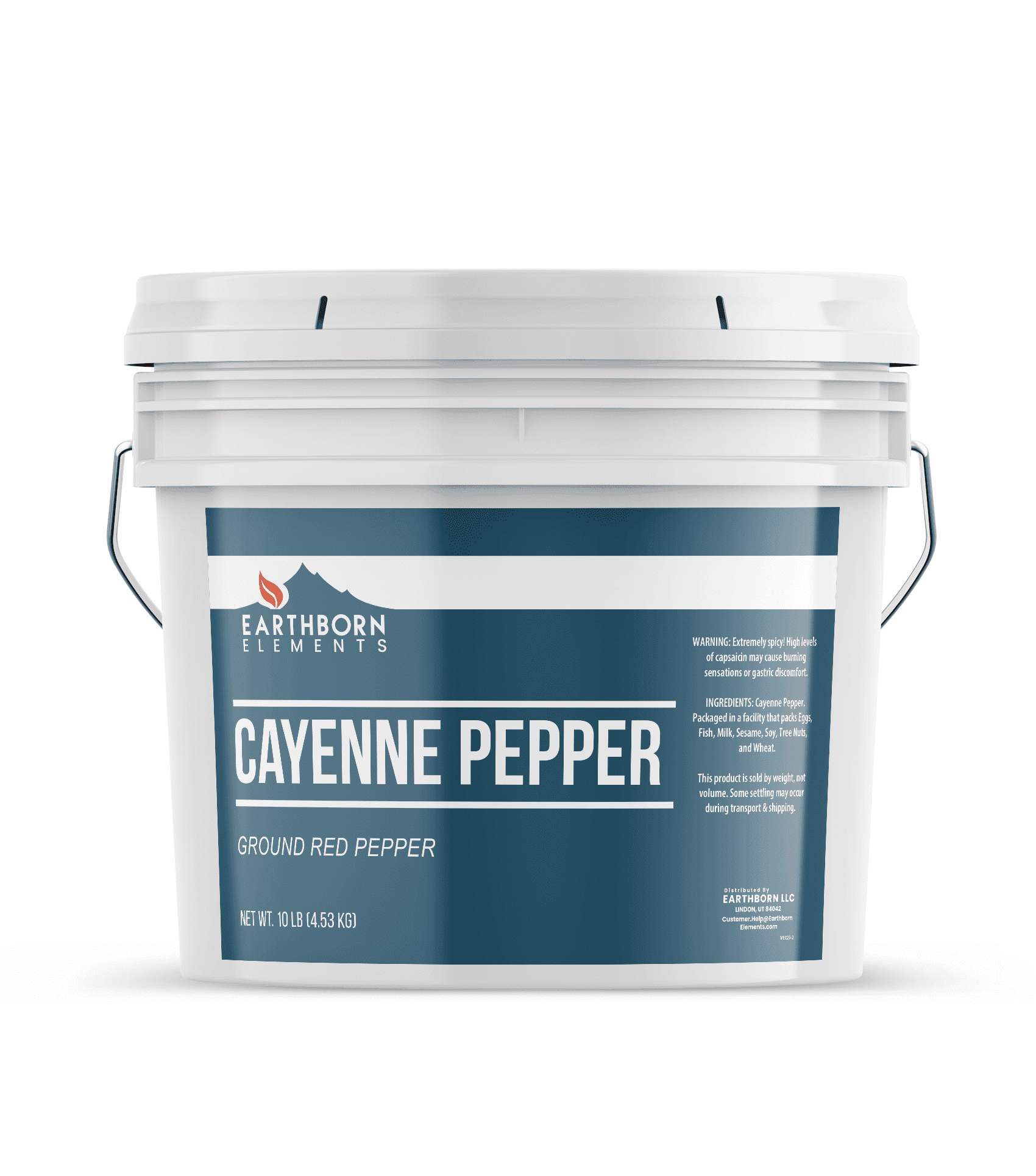 Earthborn Elements Cayenne Pepper, 2 Gallon Bucket, Spicy Flavor, Ground Red Pepper