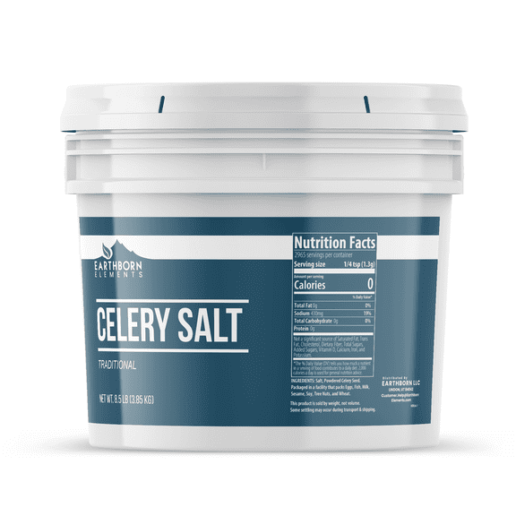 Earthborn Elements Celery Salt 1 Gallon Bucket, Bold & Fresh, Traditional Seasoning