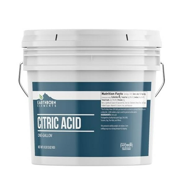 Earthborn Elements Citric Acid 1 Gallon, Food Safe, Preservative & Cleaner