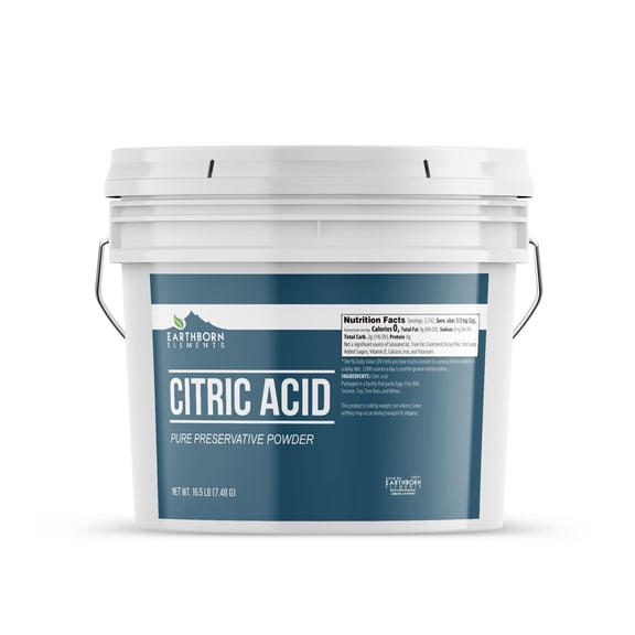 Earthborn Elements Citric Acid 2 Gallon Bucket, Food Safe, Preservative & Cleaner