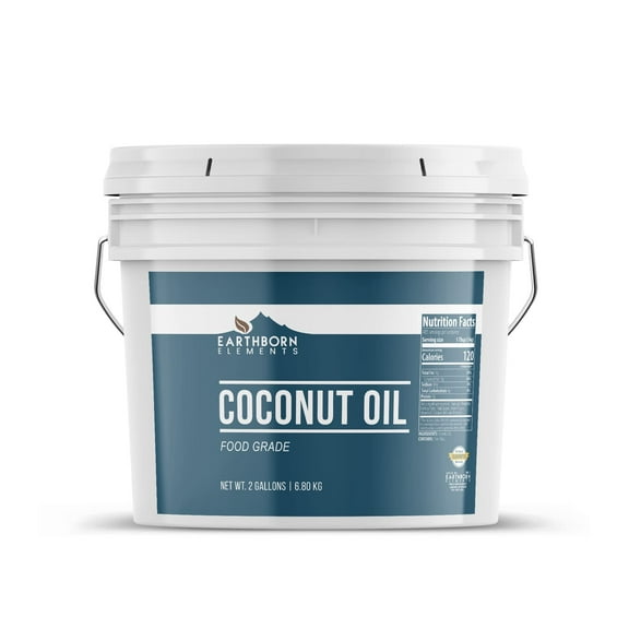 Earthborn Elements Coconut Oil 2 Gallon Bucket, Non-Hydrogenated, Food Grade, Always Pure