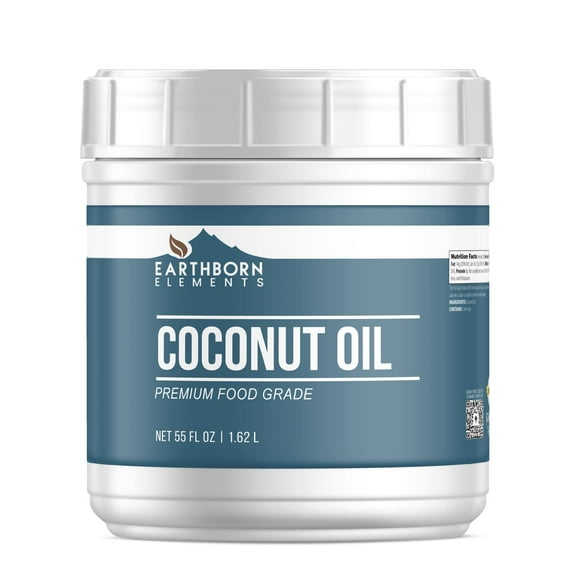 Earthborn Elements Coconut Oil 55 fl oz, Non-Hydrogenated, Food Grade, Always Pure