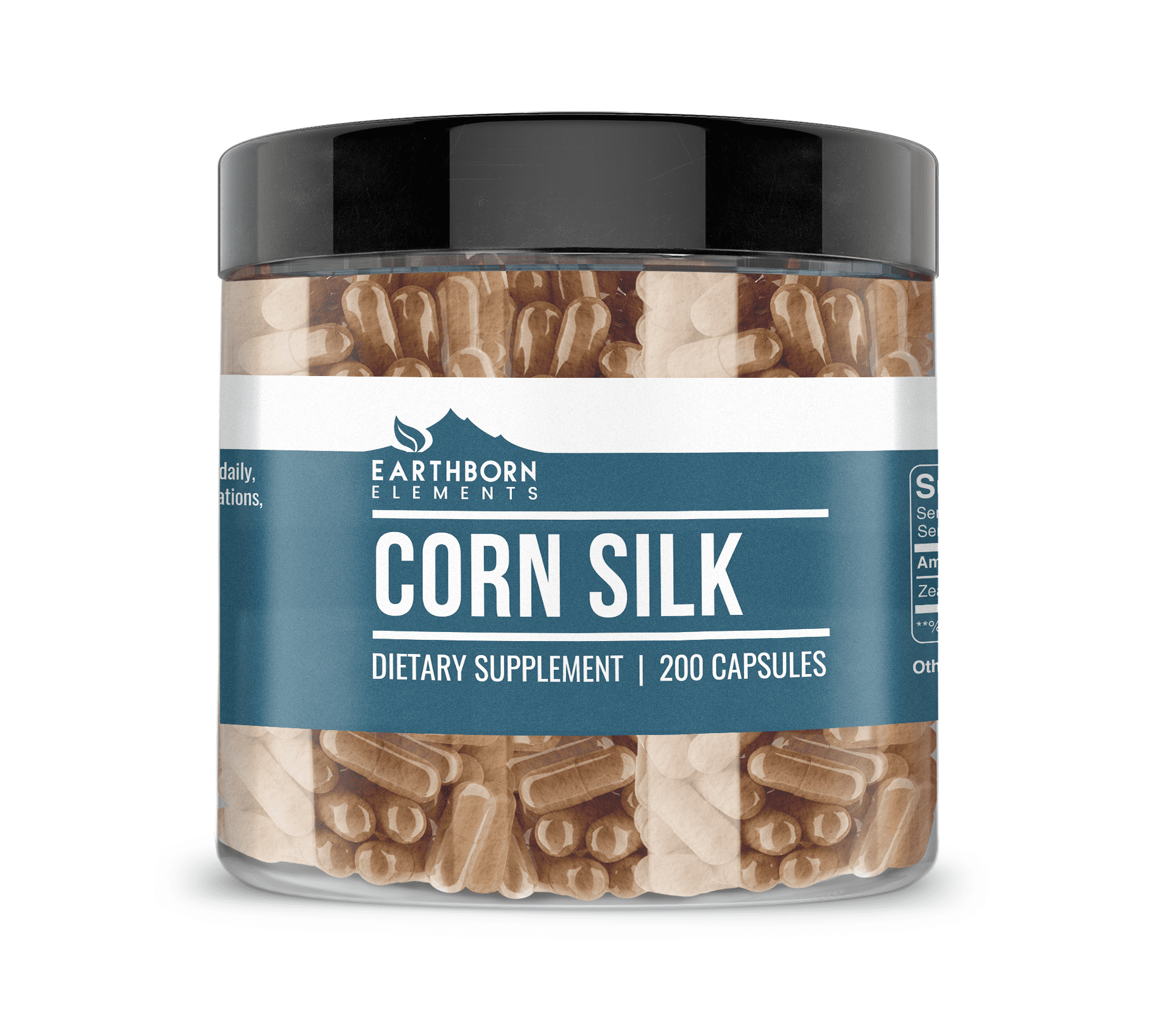 Earthborn Elements Corn Silk Extract 200 Capsules, Pure & Undiluted, No ...