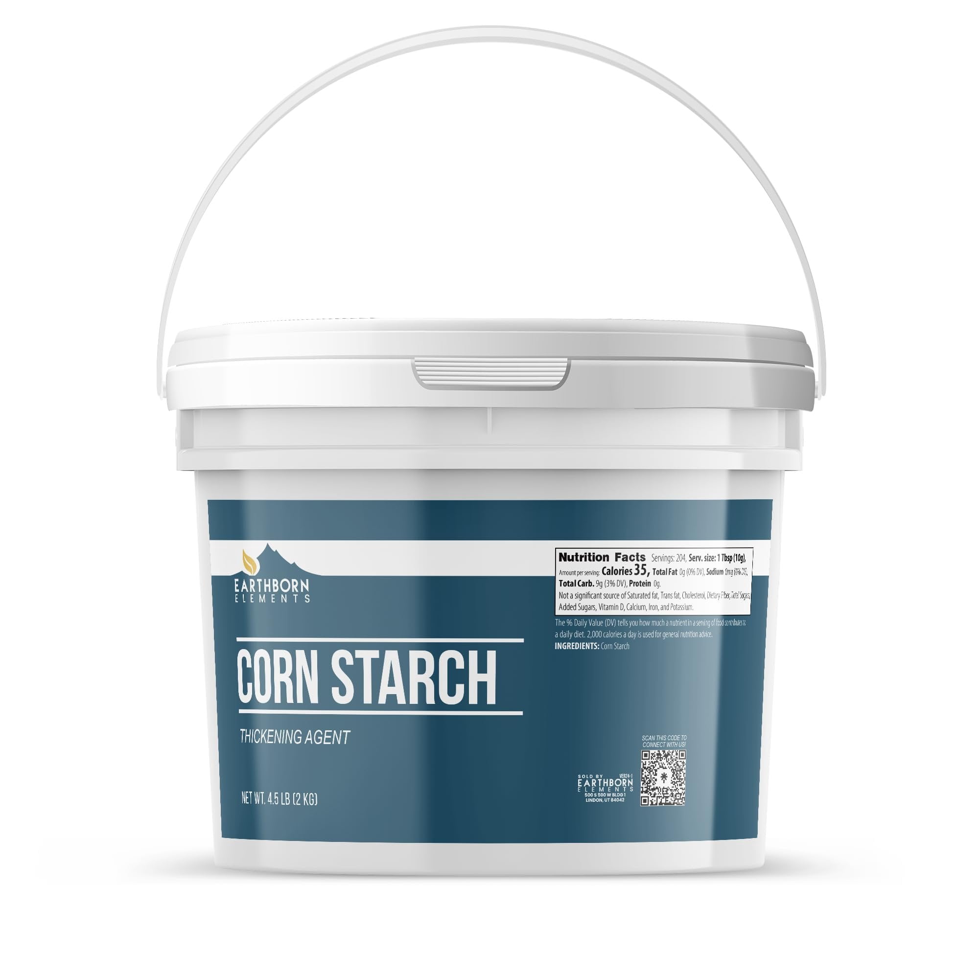 Earthborn Elements Corn Starch 1 Gallon, Thickener For Sauces, Soup, & Gravy