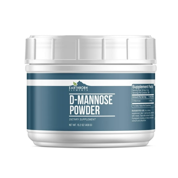 Earthborn Elements D-Mannose Powder, Dietary Supplement, Non-GMO 15.2 Ounce