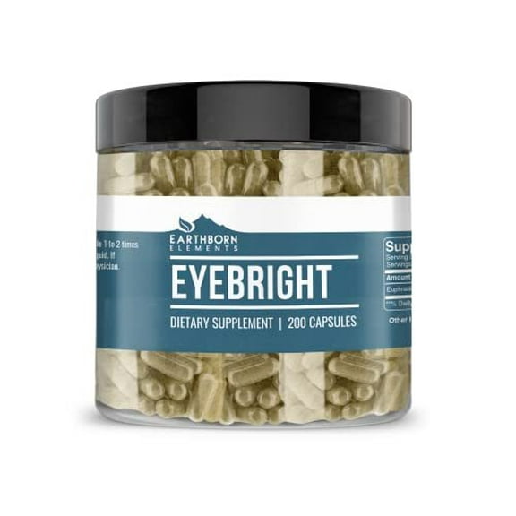 Earthborn Elements Eyebright 200 Capsules, Pure & Undiluted, No Additives