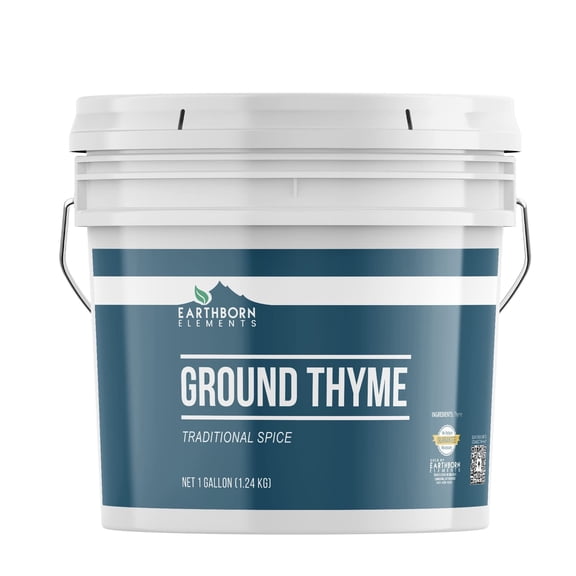 Earthborn Elements Ground Thyme 1 Gallon Bucket, Italian and French Cuisine, Versatile Spice
