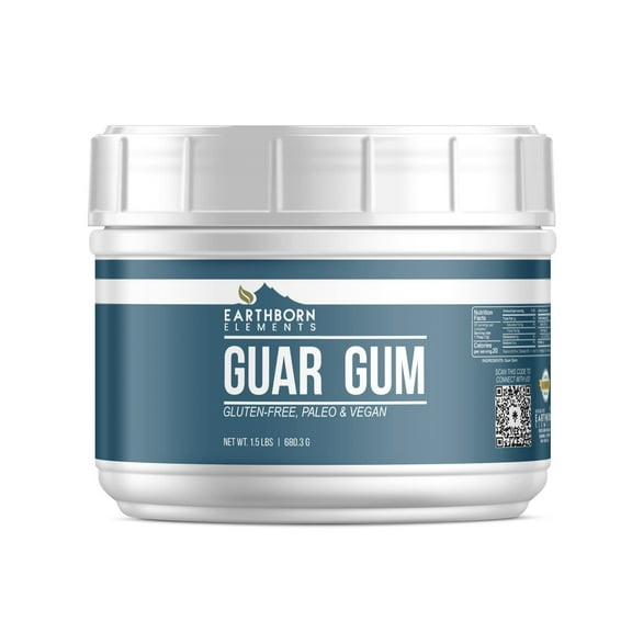 Earthborn Elements Guar Gum Powder, 1.5 lb, Gluten-Free Food Thickener & Binder, Baking, Resealable Bucket