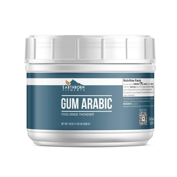 Earthborn Elements Gum Arabic 1.25 lb, Acacia, Multitude of Uses, Resealable Tub