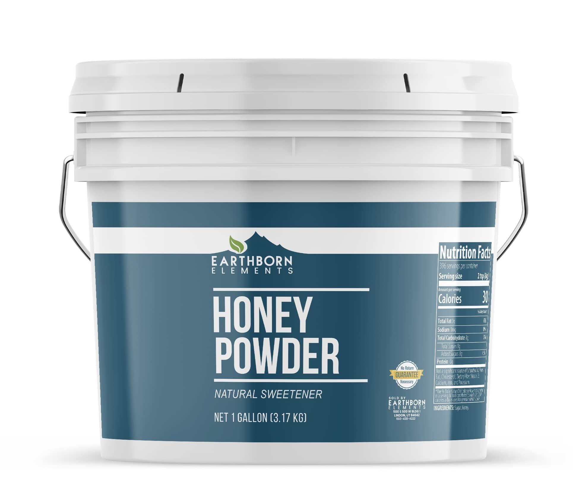 Earthborn Elements Honey Powder 1 Gallon Bucket, Natural Sweetener, Drinks & Baking