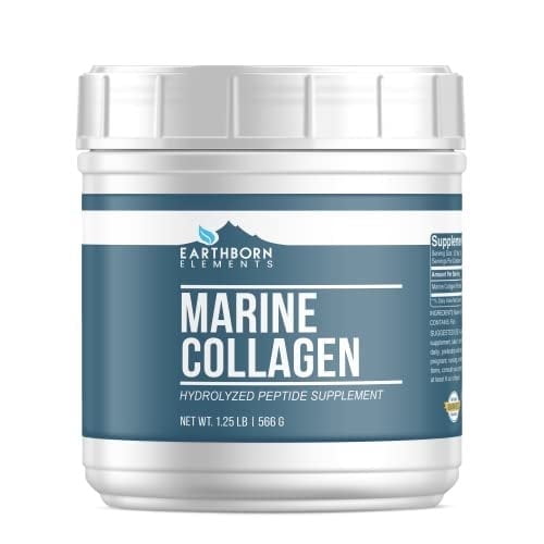 Earthborn Elements Hydrolyzed Marine Collagen Peptides Powder 1.25 lb, Pure & Undiluted, Dietary Supplement