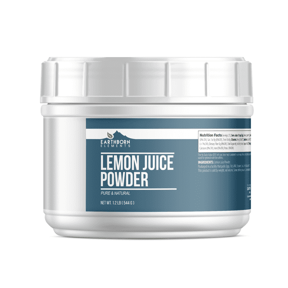 Earthborn Elements Lemon Juice Powder 1.2 lb, Pure & Natural, Easy Smoothie Mix-In