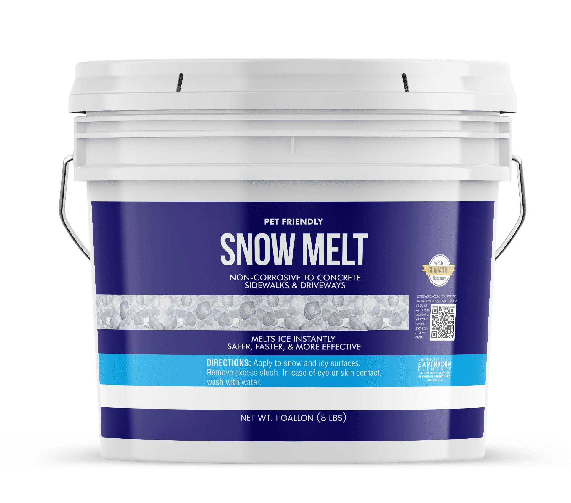 Earthborn Elements Snow & Ice Melt 1 Gallon Bucket, 8 lb, Magnesium