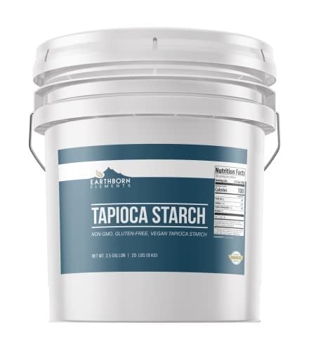 Earthborn Elements Tapioca Starch 3.5 Gallon Resealable Bucket, Thickener