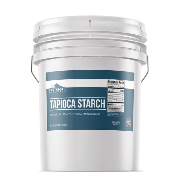 Earthborn Elements Tapioca Starch 5 Gallon, Tapioca Flour, Resealable Bucket