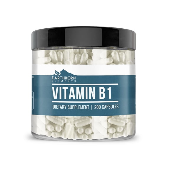 Earthborn Elements Vitamin B1, Thiamine Mononitrate, Pure & Undiluted, No Additives