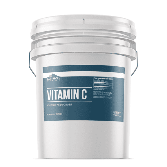 Earthborn Elements Vitamin C Powder 5 Gallon, Ascorbic Acid, Supplement & Cleaner