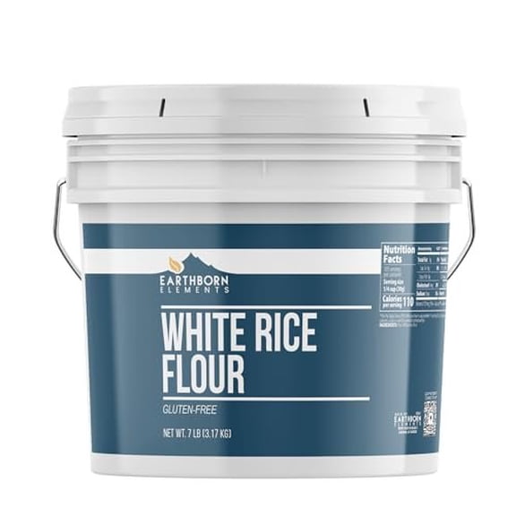 Earthborn Elements White Rice Flour 1 Gallon, Gluten-Free Baking, Always Pure