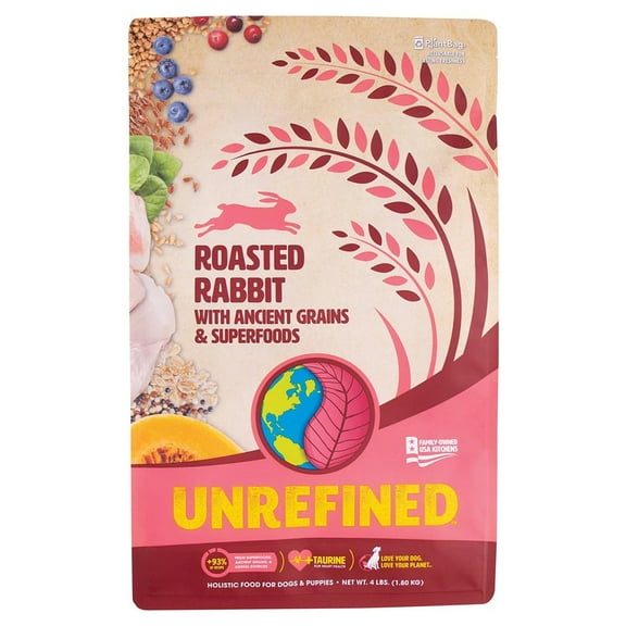 Earthborn Holistic Unrefined Dry Dog Food Roasted Rabbit, 4 lb