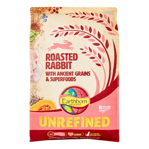 Earthborn Holistic Unrefined Rabbit with Ancient Grains Dry Dog Food, 25 lb