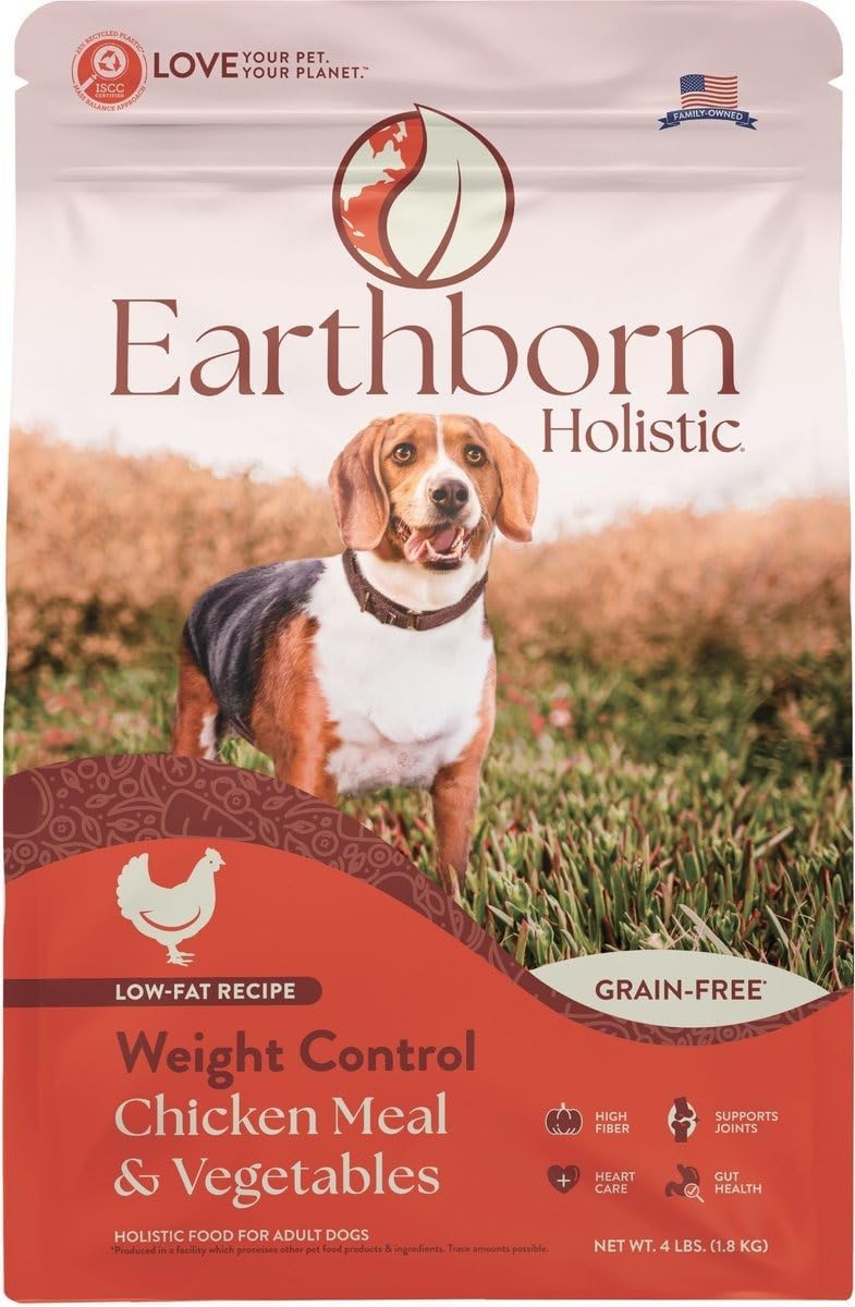 Earthborn Holistic Weight Control Chicken Meal & Vegetables Grain Free ... - Grain Free Diet Dog Food For Weight Management With Egg