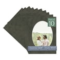 thumbnail image 1 of Earthen Gray Picture Frame Mat for 12x16 Frames - Oval Opening for 9.5x13 Photos - 10 Mats, 1 of 7