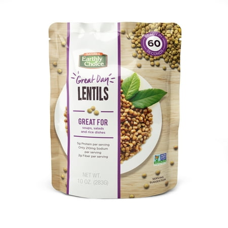 Earthly Choice Healthy Delicious Good Day Lentils Trail Mix Bag Gluten Free and Vegan, 10 oz