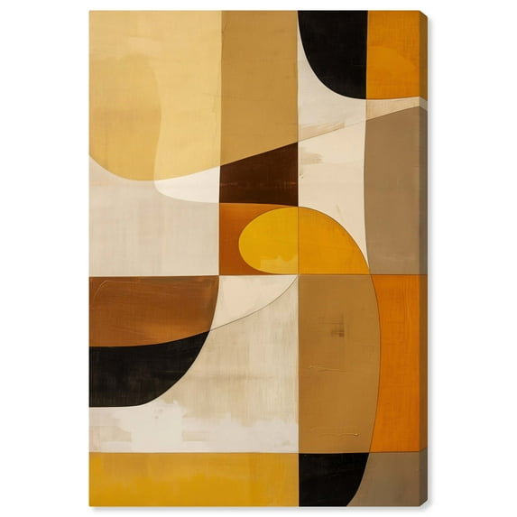 Earthly Geo Boho Neutral Abstract Canvas Wall Art by Art Remedy, Gallery Wrapped, 24"x36"