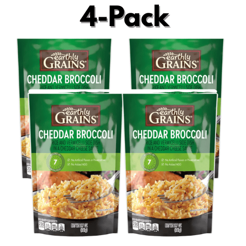 Earthly Grains Cheddar Broccoli Rice & Sauce 4-Pack 5.7 oz