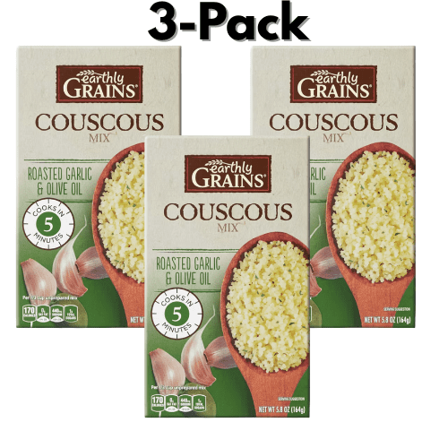 Earthly Grains Couscous Mix Roasted Garlic & Olive Oil 3-Pack 5.8 oz