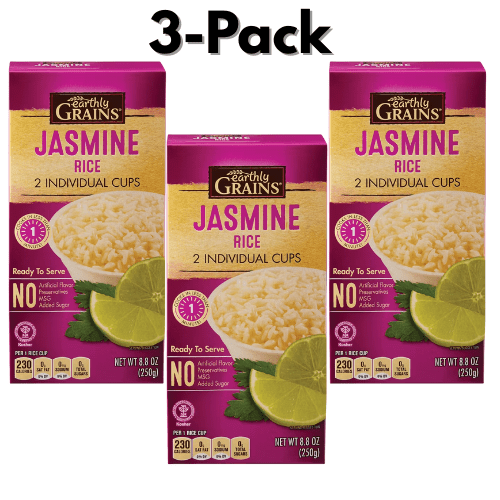 Earthly Grains Jasmine Rice, 3 pcs,8.8 oz