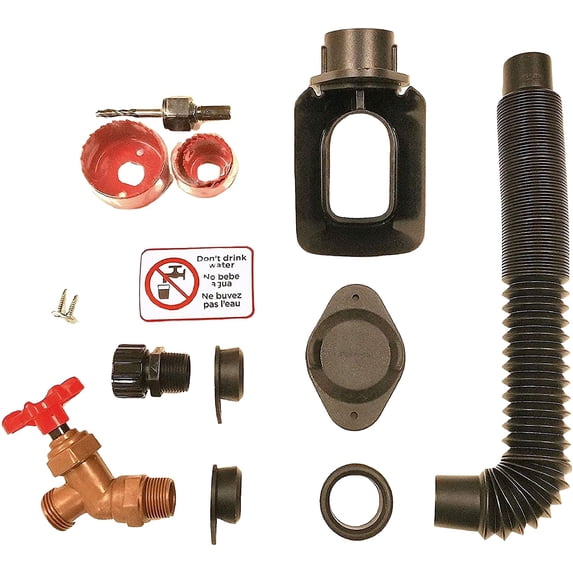 Earthmark F-RN097, 3 x 4 Inch, Rain Barrel Water Diverter, 2 Piece