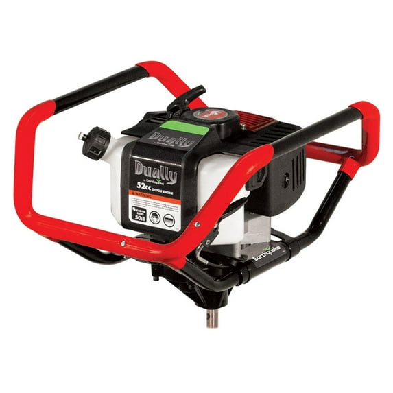 Earthquake 10310 Dually 1 or 2-Person Earth Auger Powerhead, 52cc 2-Cycle Viper Engine, Fits all Earthquake Auger Bits 2”-10” Wide (Sold Separately)