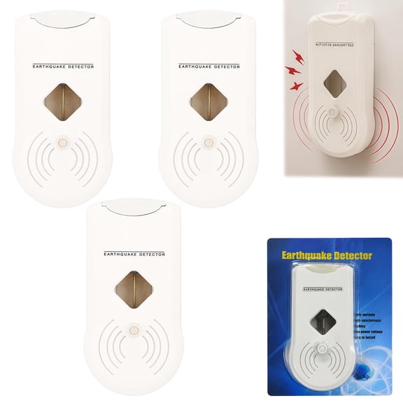 Earthquake Detector, Emergency Home Security Device, Adjustable Sensitivity & Loud Unique Alarm, Detector Alarm Sensor,Easy Wall Mounting