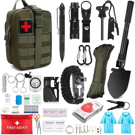 Earthquake Emergency Kit, Survival Kit, Gifts for Christmas,Emergency Survival Equipment and Accessories, First Aid Kit with Crossbody Bag, Camping Essentials for Earthquakes