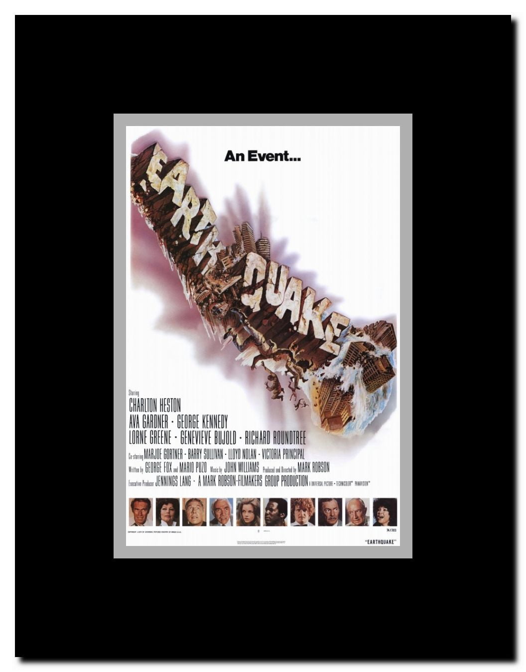 Earthquake Framed Movie Poster