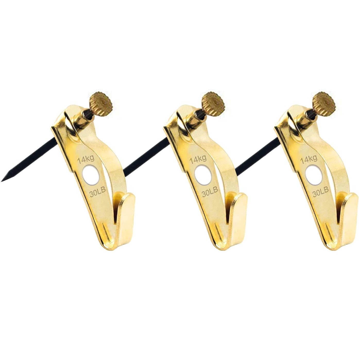 Earthquake Picture Hangers - Tremor Hanger, Picture Hanging Hooks with Nails for Wooden/Drywall, Hanging Hardware for Clock, Mirror, Jewelry