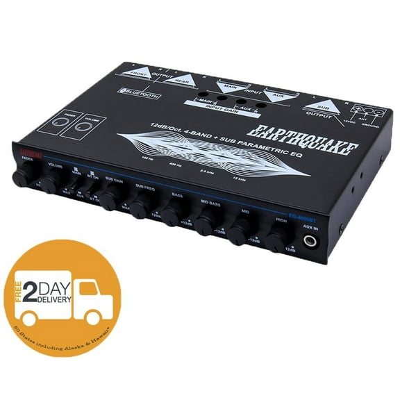 Earthquake Sound EQ-4000BT 4-Band Parametric Equalizer w/ Bluetooth Capability